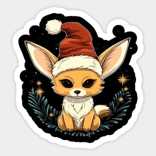 Fennec Fox Christmas Sticker